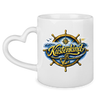 Keramik-Tasse mit Herzhenkel Küstenkind #601 blau-gold