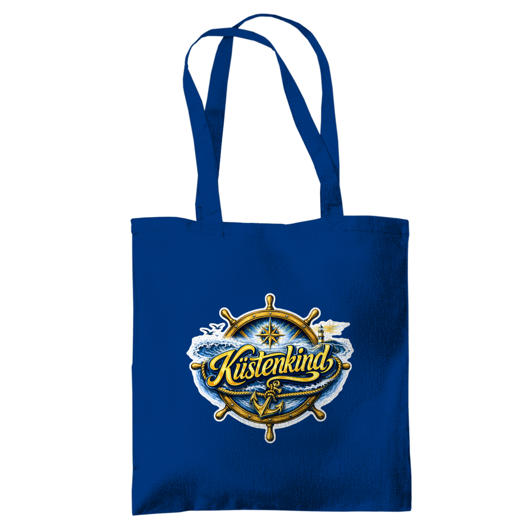 Baumwolltasche  Küstenkind #601 blau-gold