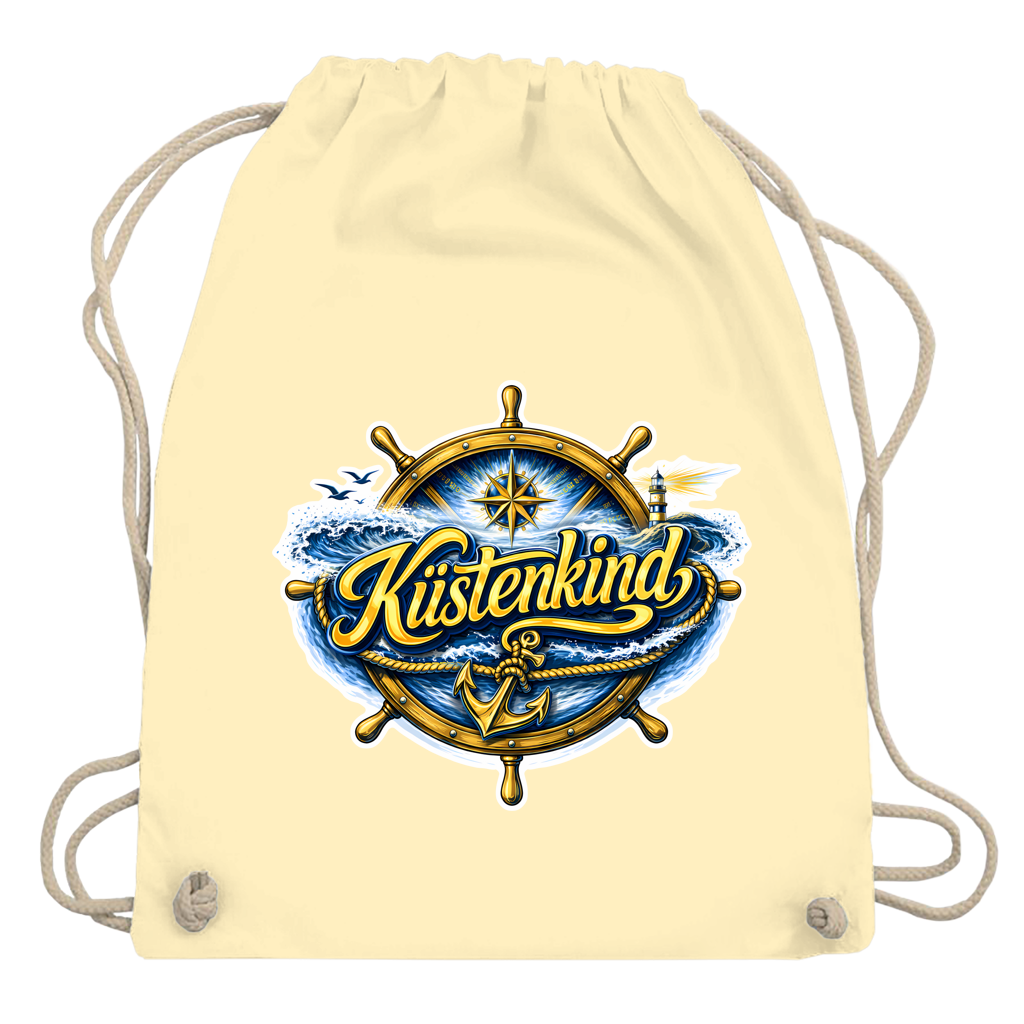 Kordelrucksack Küstenkind #601 blau-gold