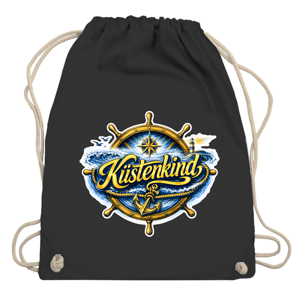 Kordelrucksack Küstenkind #601 blau-gold