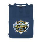 Rucksack mit Seitentasche Küstenkind #601 blau-gold Gr. S