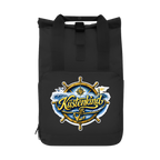 Rucksack mit Seitentasche  Küstenkind #601 blau-gold  Gr. L