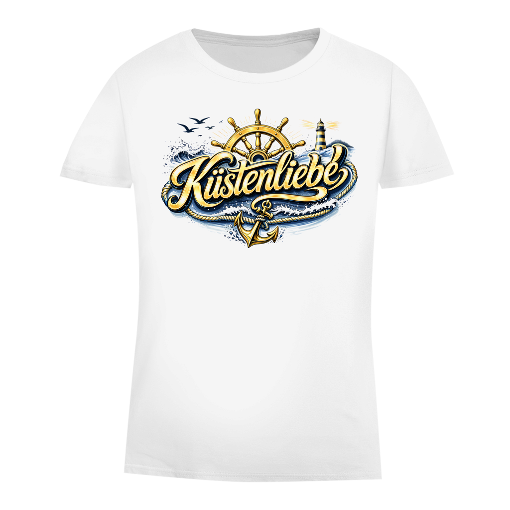 T-Shirt Damen Küstenliebe #602 blau-gold