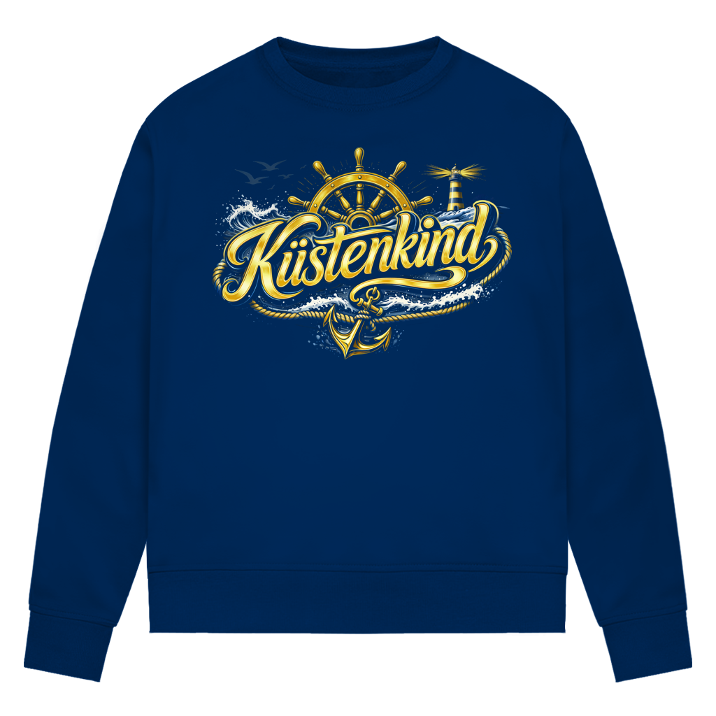 Sweatshirt Damen  Küstenliebe #602 blau-gold