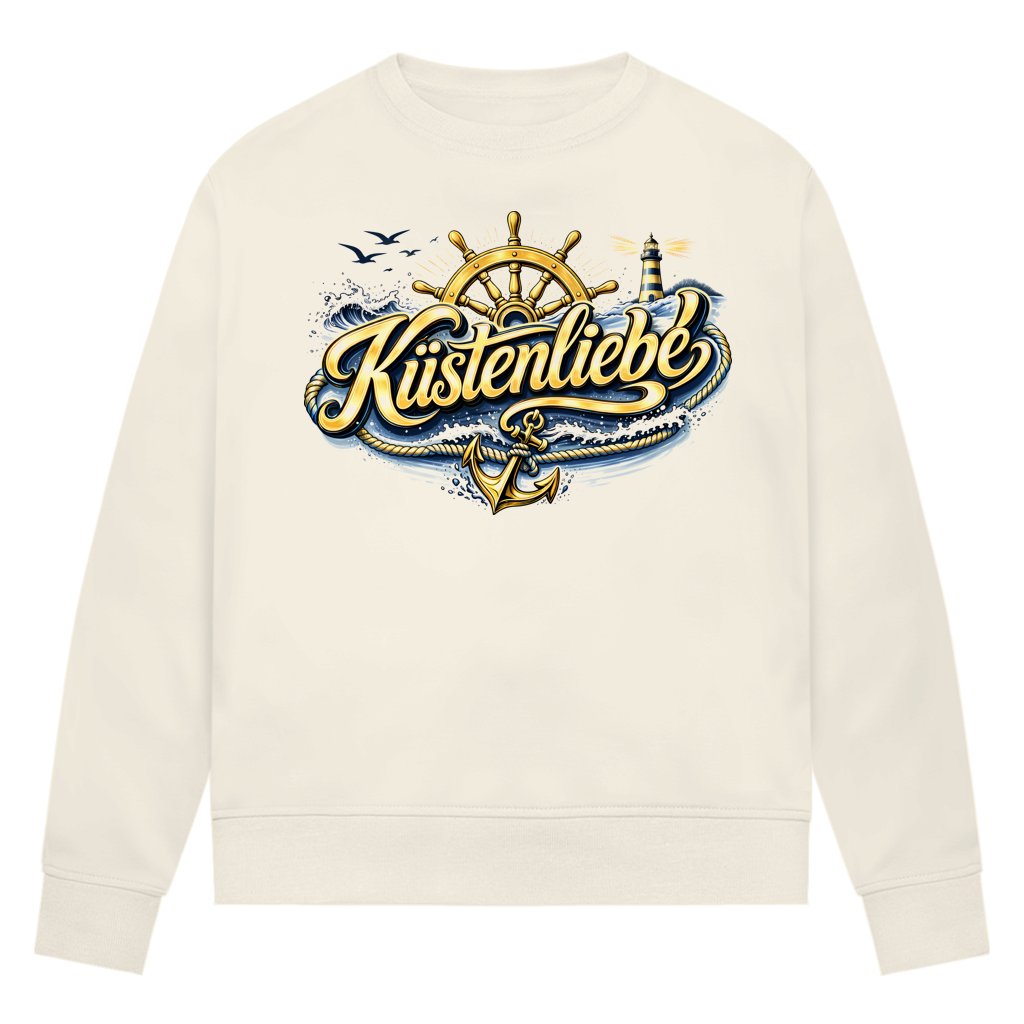 Sweatshirt Damen  Küstenliebe #602 blau-gold