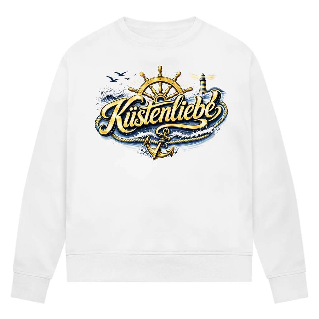 Sweatshirt Damen  Küstenliebe #602 blau-gold