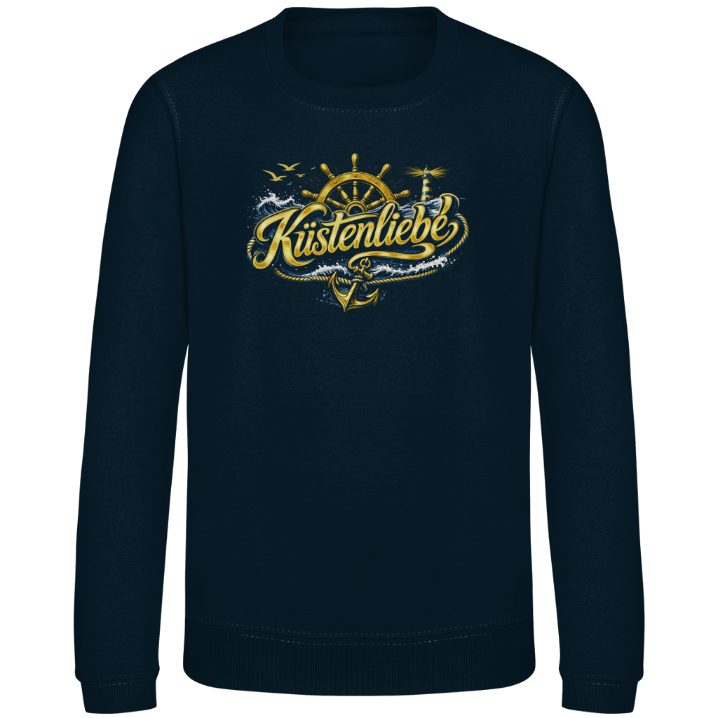Sweatshirt Kinder  Küstenliebe #602 blau-gold
