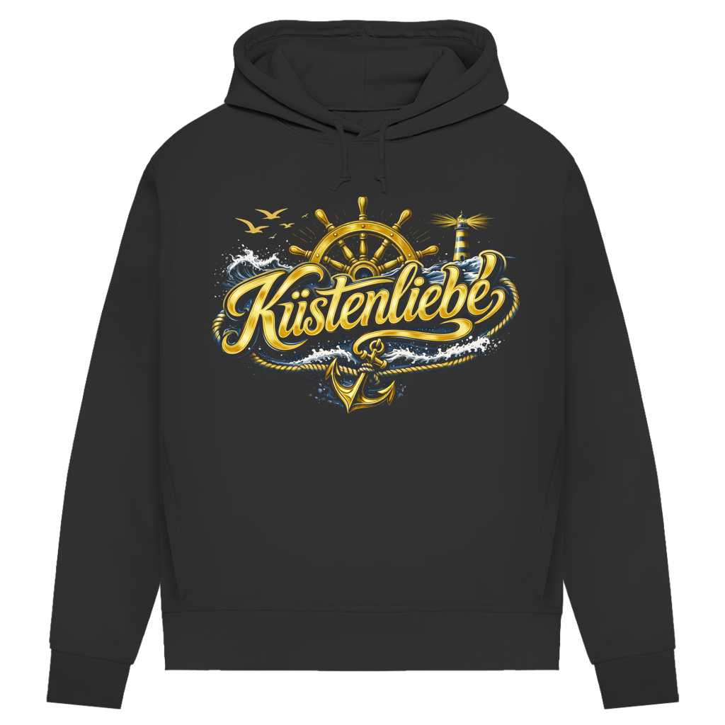 Hoodie Damen Küstenliebe #602 blau-gold