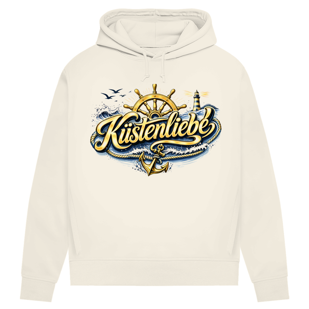 Hoodie Damen Küstenliebe #602 blau-gold