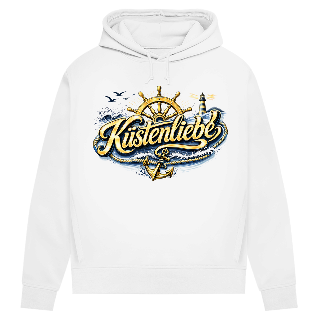 Hoodie Damen Küstenliebe #602 blau-gold