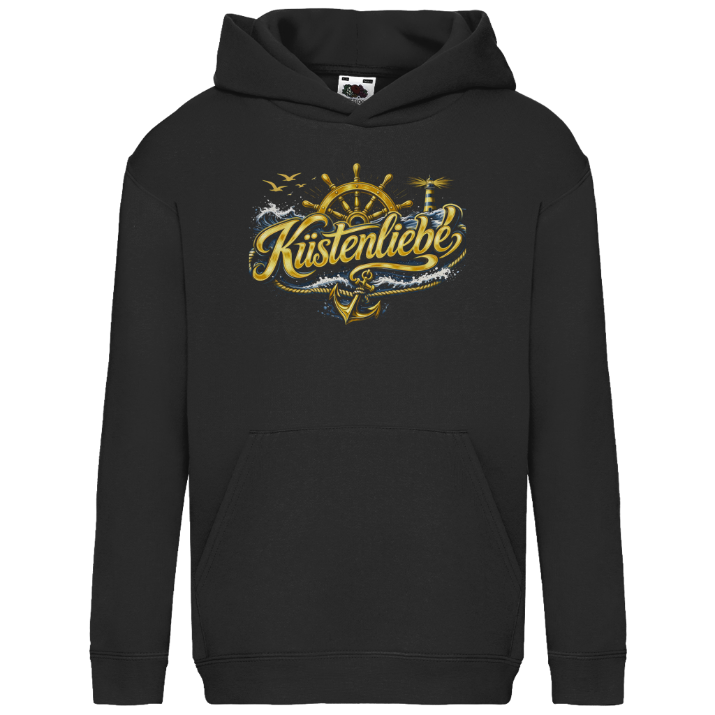 Hoodie Kinder Küstenliebe #602 blau-gold