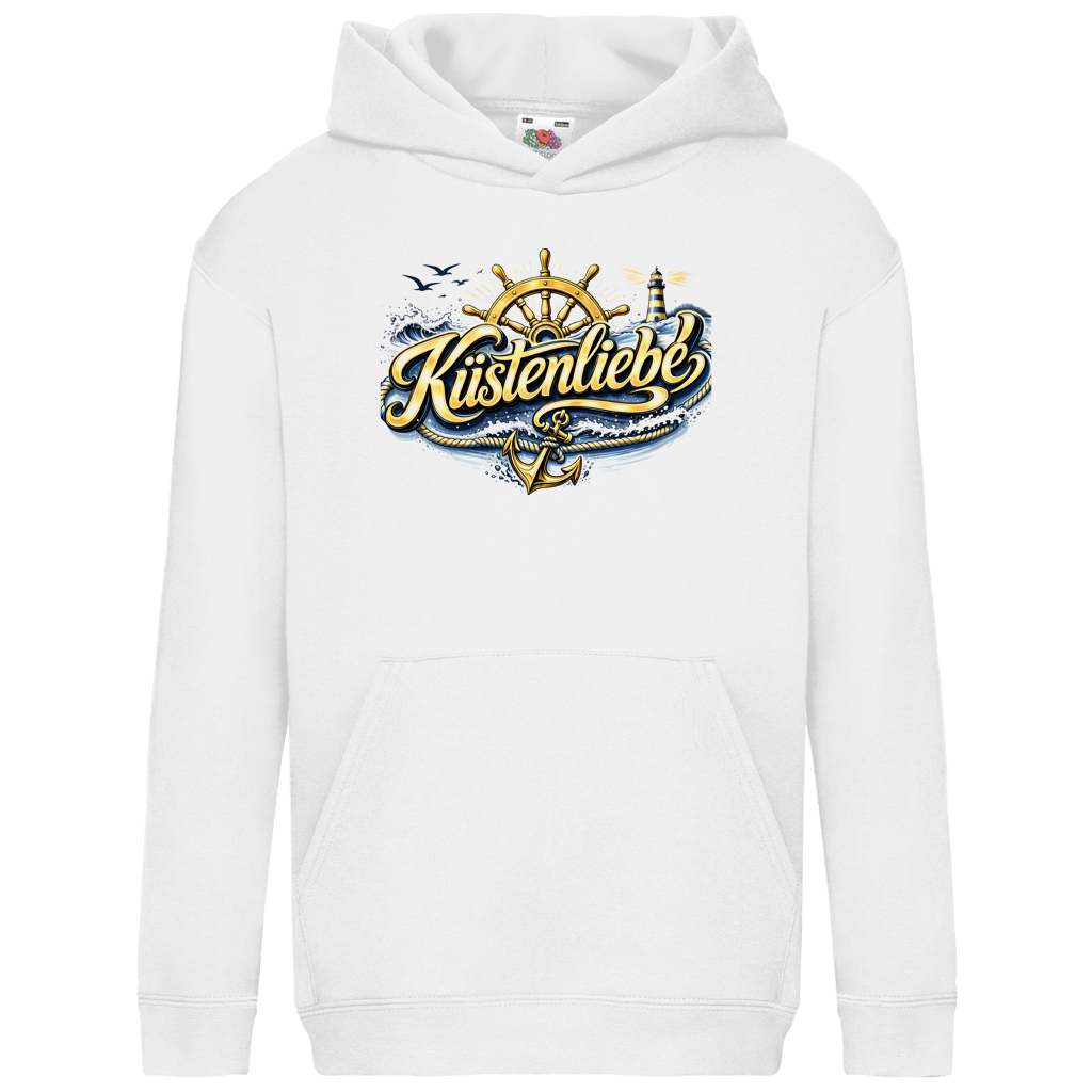 Hoodie Kinder Küstenliebe #602 blau-gold