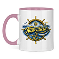 Keramik-Tasse zweifarbig Küstenliebe #602 blau-gold