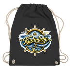 Kordelrucksack Küstenliebe #602 blau-gold