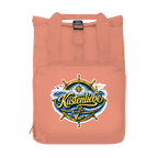 Rucksack mit Seitentasche Küstenliebe #602 blau-gold Gr. S
