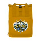 Rucksack mit Seitentasche Küstenliebe #602 blau-gold Gr. S