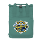 Rucksack mit Seitentasche Küstenliebe #602 blau-gold Gr. S
