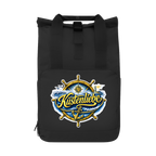 Rucksack mit Seitentasche  Küstenliebe #602 blau-gold Gr. L