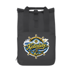 Rucksack mit Seitentasche  Küstenliebe #602 blau-gold Gr. L