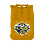Rucksack mit Seitentasche  Küstenliebe #602 blau-gold Gr. L