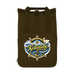 Rucksack mit Seitentasche  Küstenliebe #602 blau-gold Gr. L