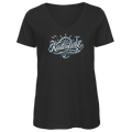 T-Shirt Damen V-Neck Küstenliebe #602 blau-silber