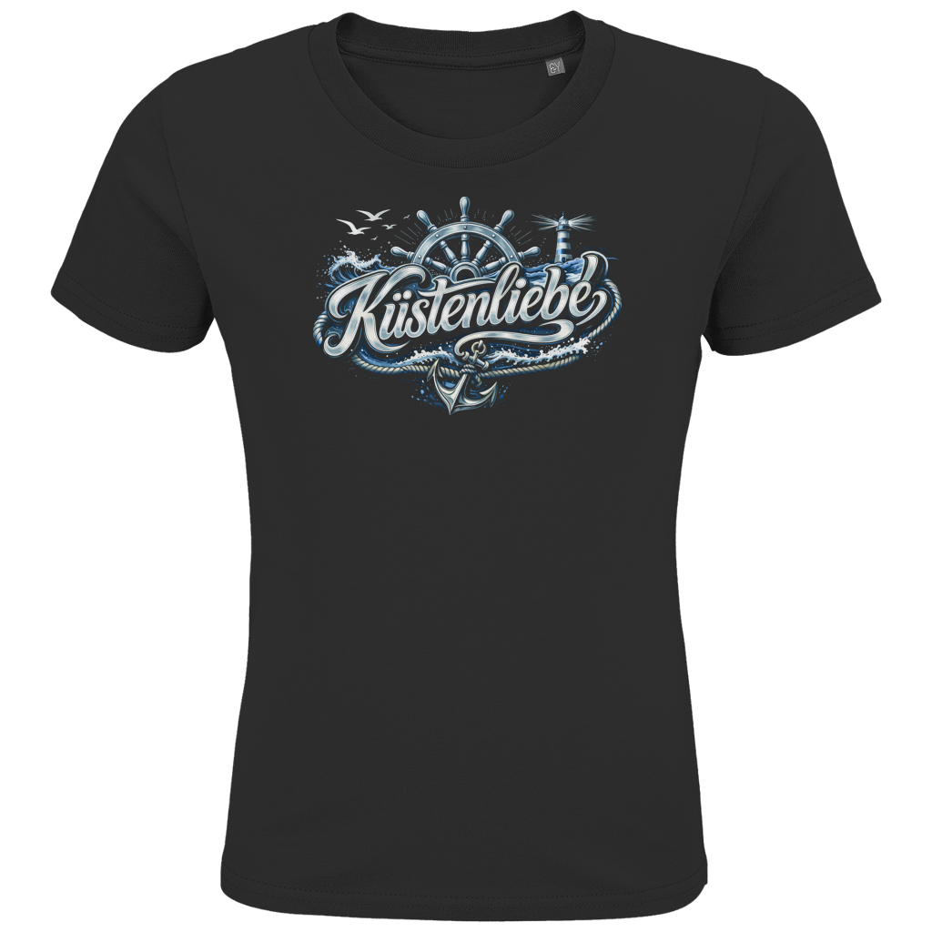 T-Shirt Kinder Küstenliebe #602 blau-silber
