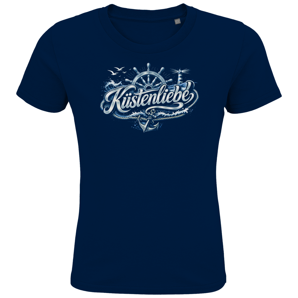 T-Shirt Kinder Küstenliebe #602 blau-silber