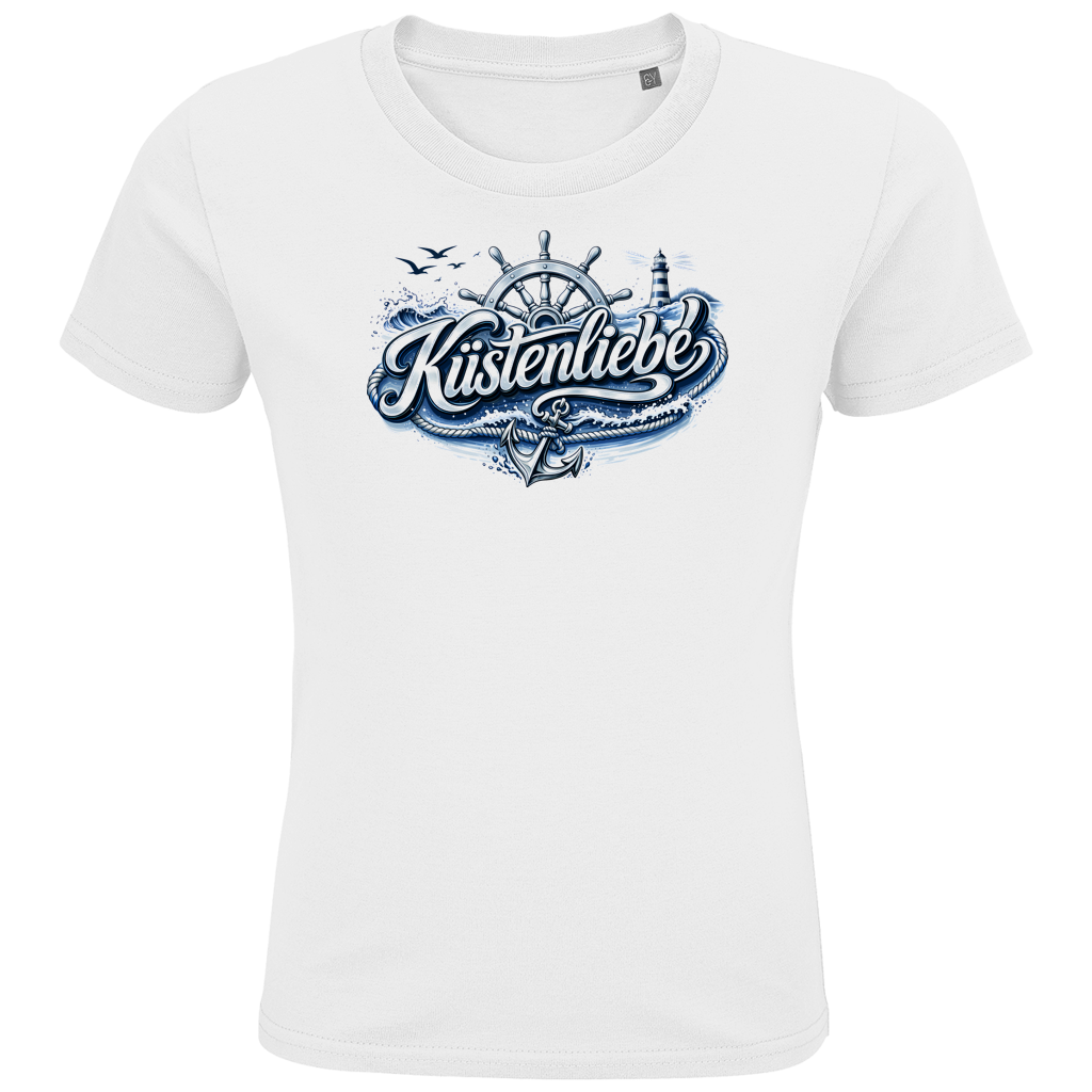 T-Shirt Kinder Küstenliebe #602 blau-silber