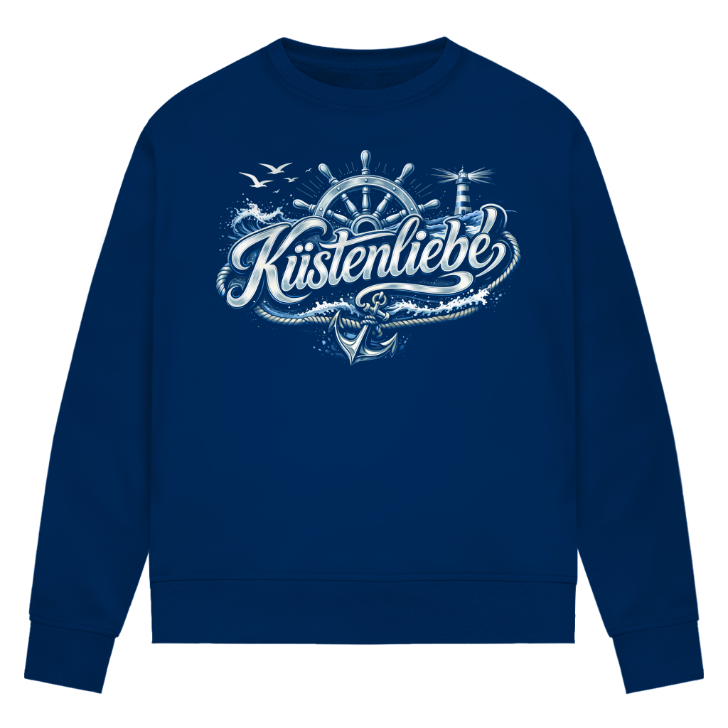 Sweatshirt Damen Küstenliebe #602 blau-silber