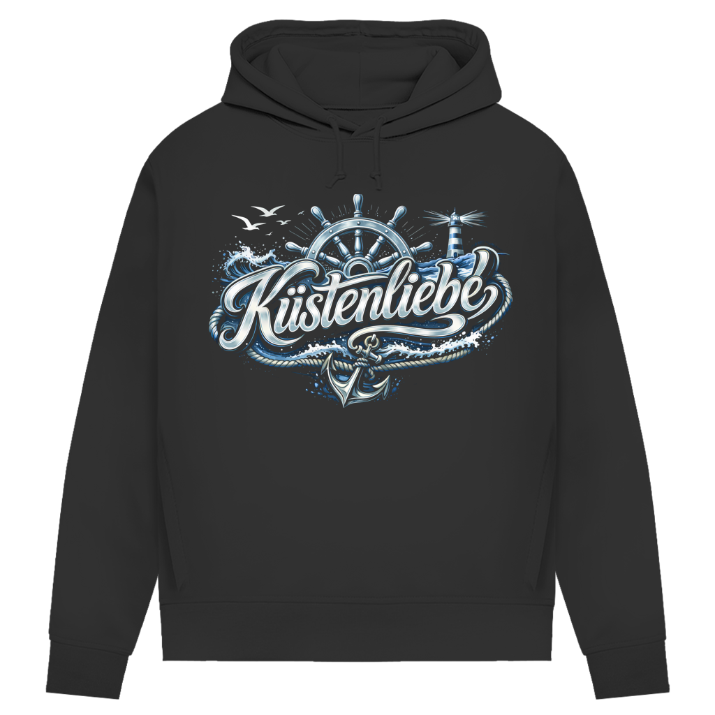 Hoodie Damen Küstenliebe #602 blau-silber