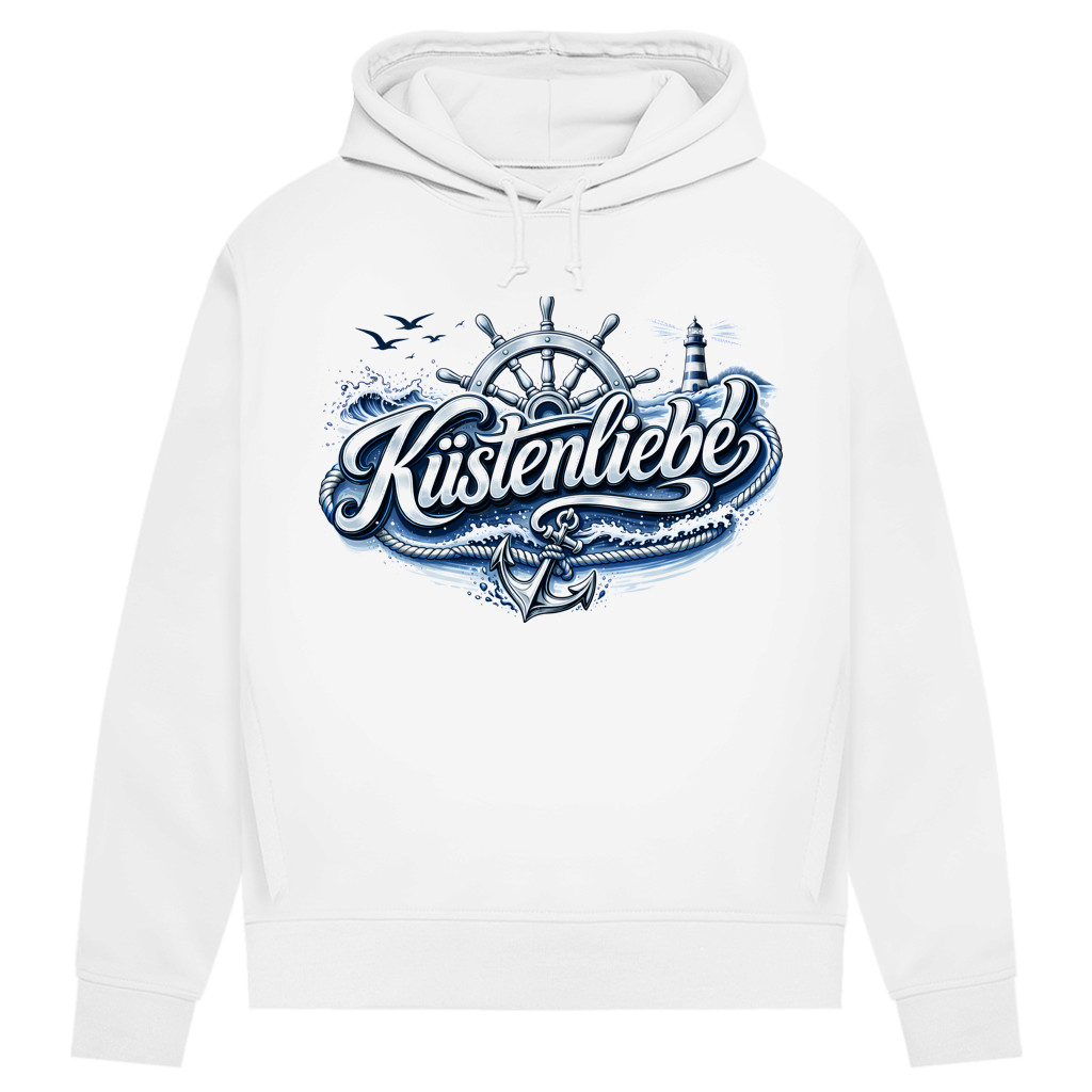 Hoodie Damen Küstenliebe #602 blau-silber