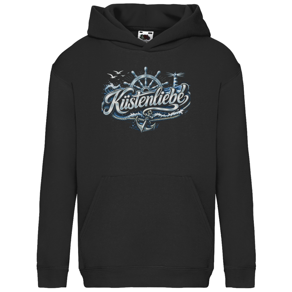 Hoodie Kinder  Küstenliebe #602 blau-silber
