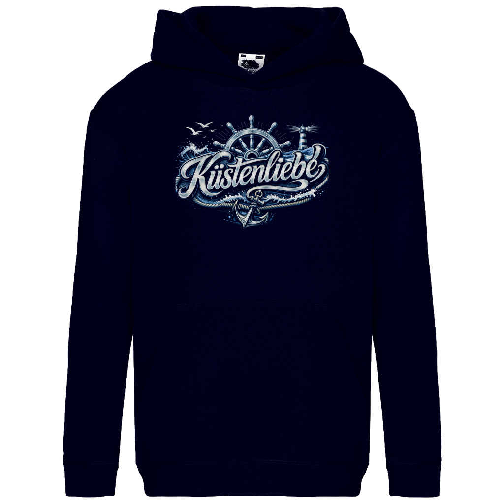 Hoodie Kinder  Küstenliebe #602 blau-silber