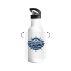 Edelstahl-Trinkflasche Küstenliebe #602 blau-silber
