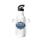 Edelstahl-Trinkflasche Küstenliebe #602 blau-silber