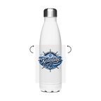 Edelstahl-Thermoflasche Küstenliebe #602 blau-silber
