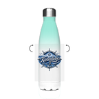 Edelstahl-Thermoflasche Küstenliebe #602 blau-silber