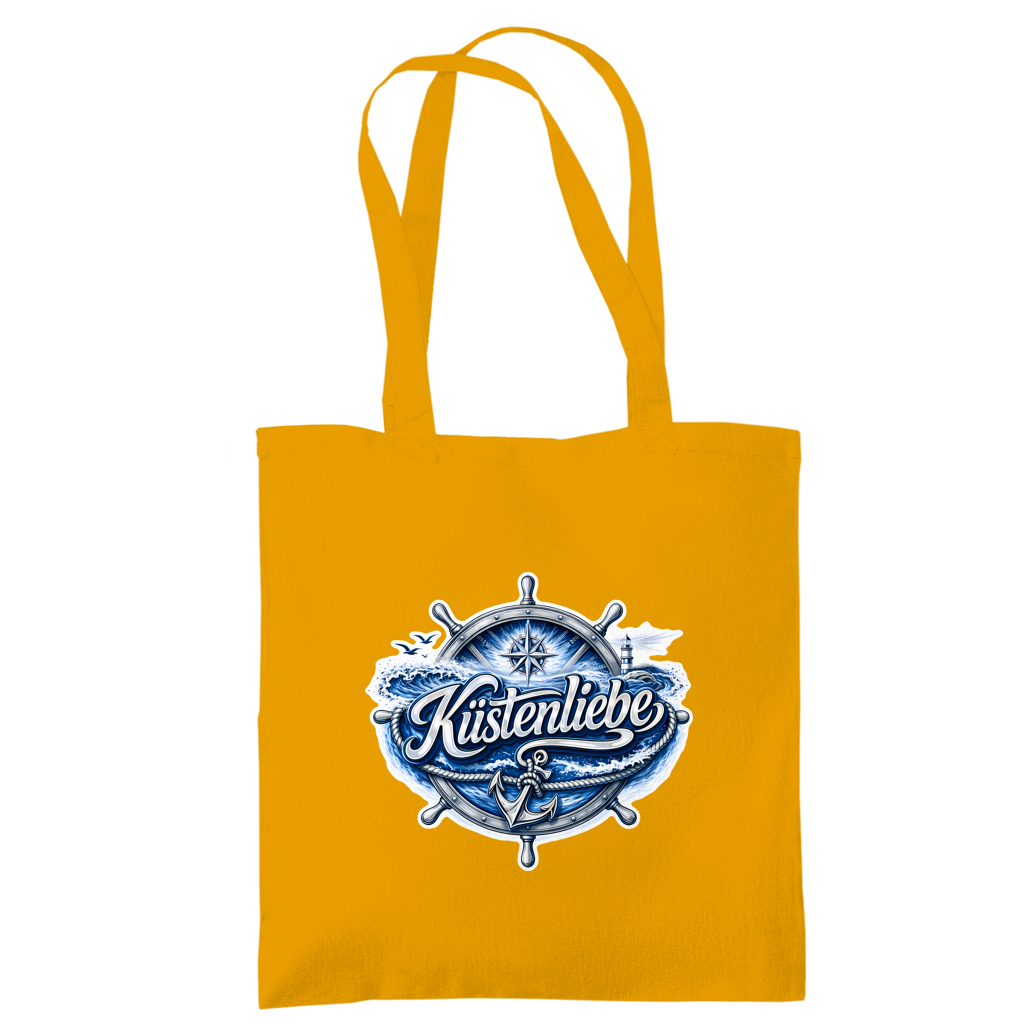 Baumwolltasche Küstenliebe #602 blau-silber