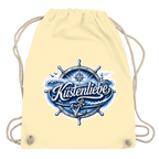 Kordelrucksack  Küstenliebe #602 blau-silber