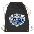 Kordelrucksack  Küstenliebe #602 blau-silber