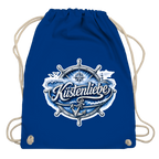 Kordelrucksack  Küstenliebe #602 blau-silber