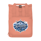 Rucksack mit Seitentasche  Küstenliebe #602 blau-silber Gr. S