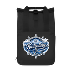 Rucksack mit Seitentasche  Küstenliebe #602 blau-silber Gr. L