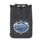Rucksack mit Seitentasche  Küstenliebe #602 blau-silber Gr. L