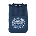 Rucksack mit Seitentasche  Küstenliebe #602 blau-silber Gr. L