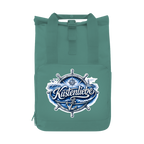 Rucksack mit Seitentasche  Küstenliebe #602 blau-silber Gr. L