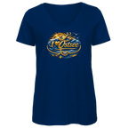 T-Shirt Damen V-Neck  love Ostsee #607 gold