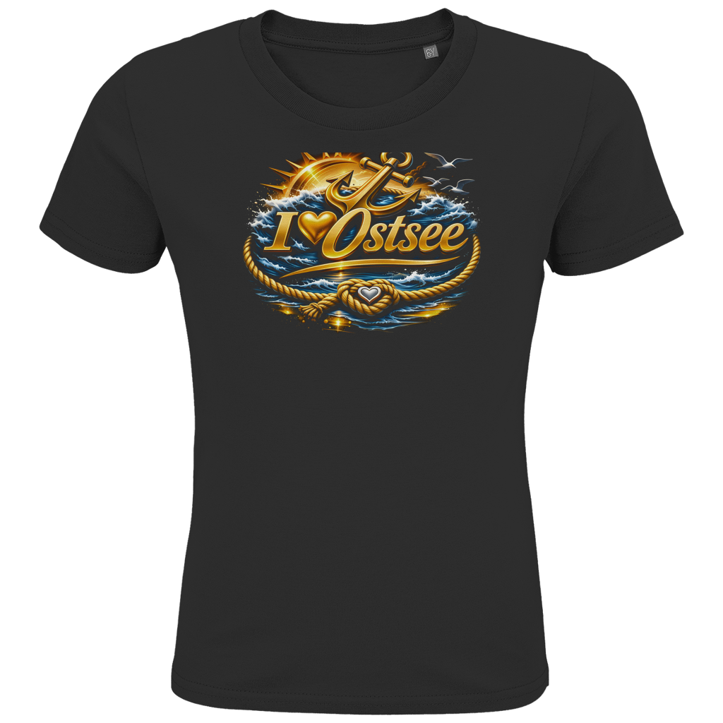 T-Shirt Kinder  love Ostsee #607 gold
