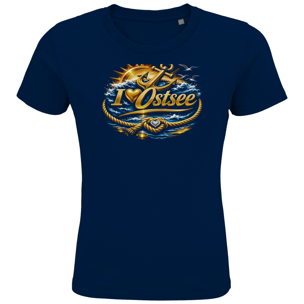 T-Shirt Kinder  love Ostsee #607 gold